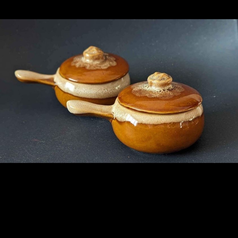 Pair of Vintage McCoy USA Pottery Soup Bowls Mid-Century